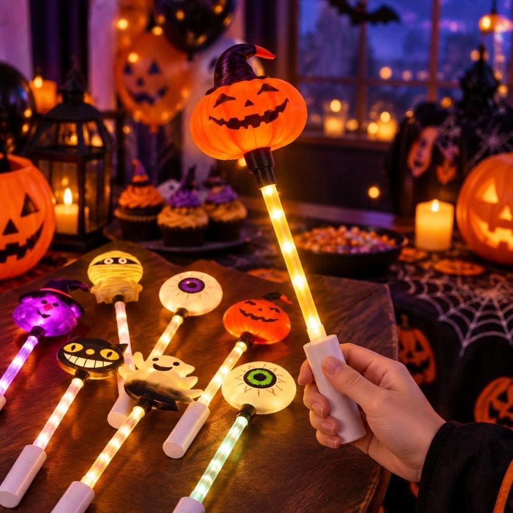 Ghost Halloween LED Glowing Stick Pumpkin Light Up Wand Party Light Stick Party Photography