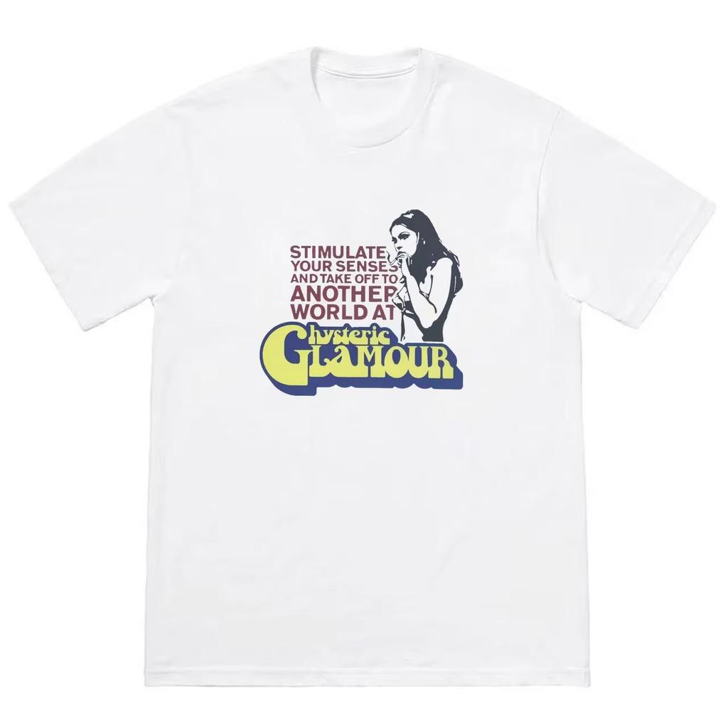 Hysteric Glamour Футболка Super Sweet Times 2026 Лето Унисекс Женская Винтажная с Графикой Девушка Ретро Поп-арт Принт Повседневный Топ Футболка