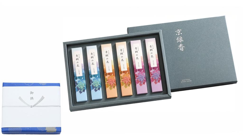 Благовония Набор благовоний Уми Цукими Цветок 6 Упаковка и носи с подарком включены Ароматические палочки для подарков бытовые благовония Бунсэй 3-й "Киото