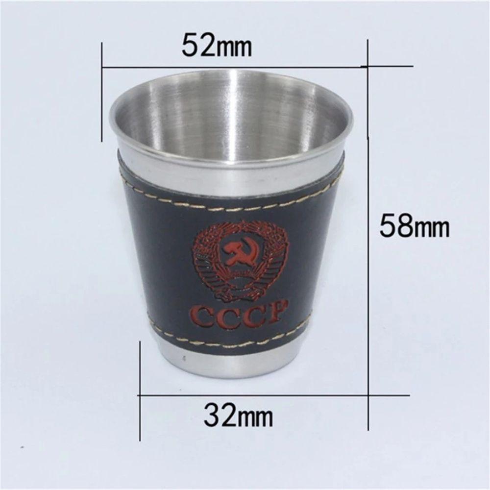 Leather Cover Bag Water Mugs Beach Hiking Stainless Steel Cup Wine Beer Cup Camping Cup Travel Cups