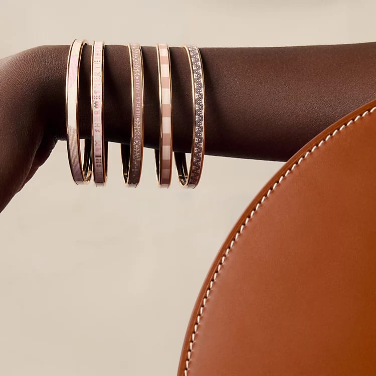 HERMES A Vos Crayons Original Design Bangles Unisex Rose Gold H245425FOA165