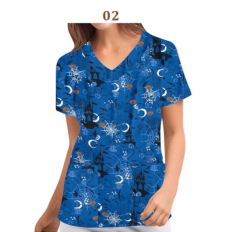 Футболка унисекс больших размеров с короткими рукавами и v-образным вырезом, униформа для медсестер на Хэллоуин, топы, операционная, отель