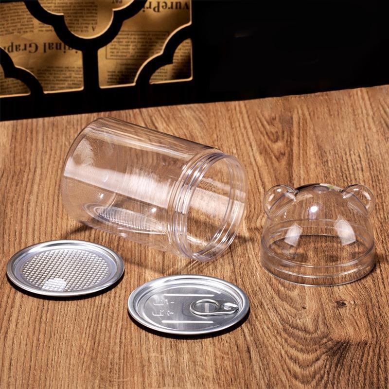 Коробка для хранения орехов гуацзы, мультяшный медведь, бутылка для хранения, банка для конфет и еды, банка для снеков, акриловая банка, милая герметичная банка, банка для печенья, емкость для десертов