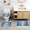 4pcs Winter Forest Shower Curtain Set Decorative Bathroom Set Waterproof  Non-Slip Carpet Toilet Cover Bath Mat 12 Hooks