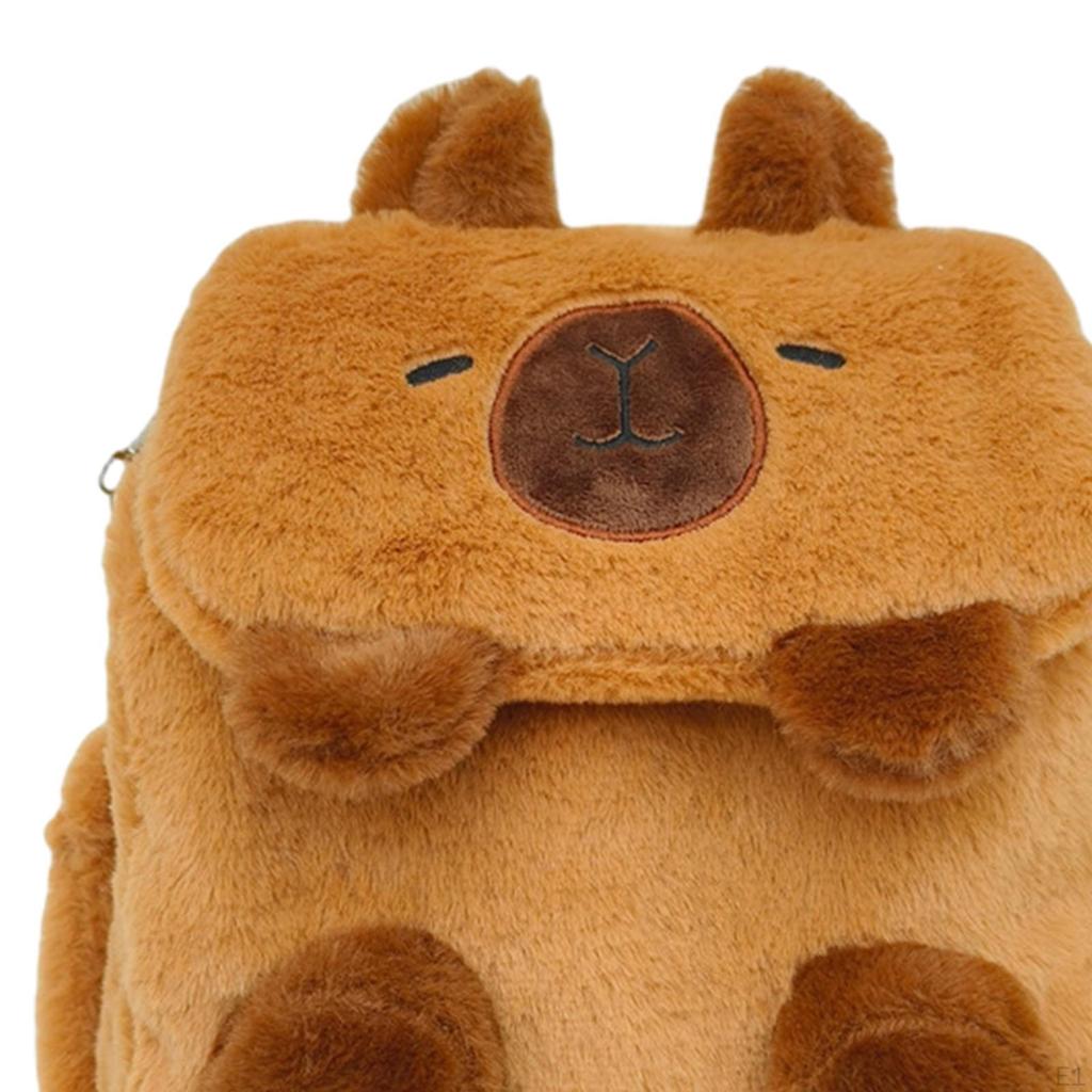 Capybara Backpack Lightweight Plush Crossbody Bag for Street Shopping Travel