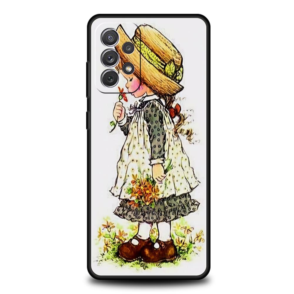 Чехол для телефона Samsung Galaxy A55/A35/A15/A14/A13/A25/A71/A72/A73/A32/A33/A52/A52S/A41/5G Мягкий ТПУ корпус Девочки Sarah Kay Милый