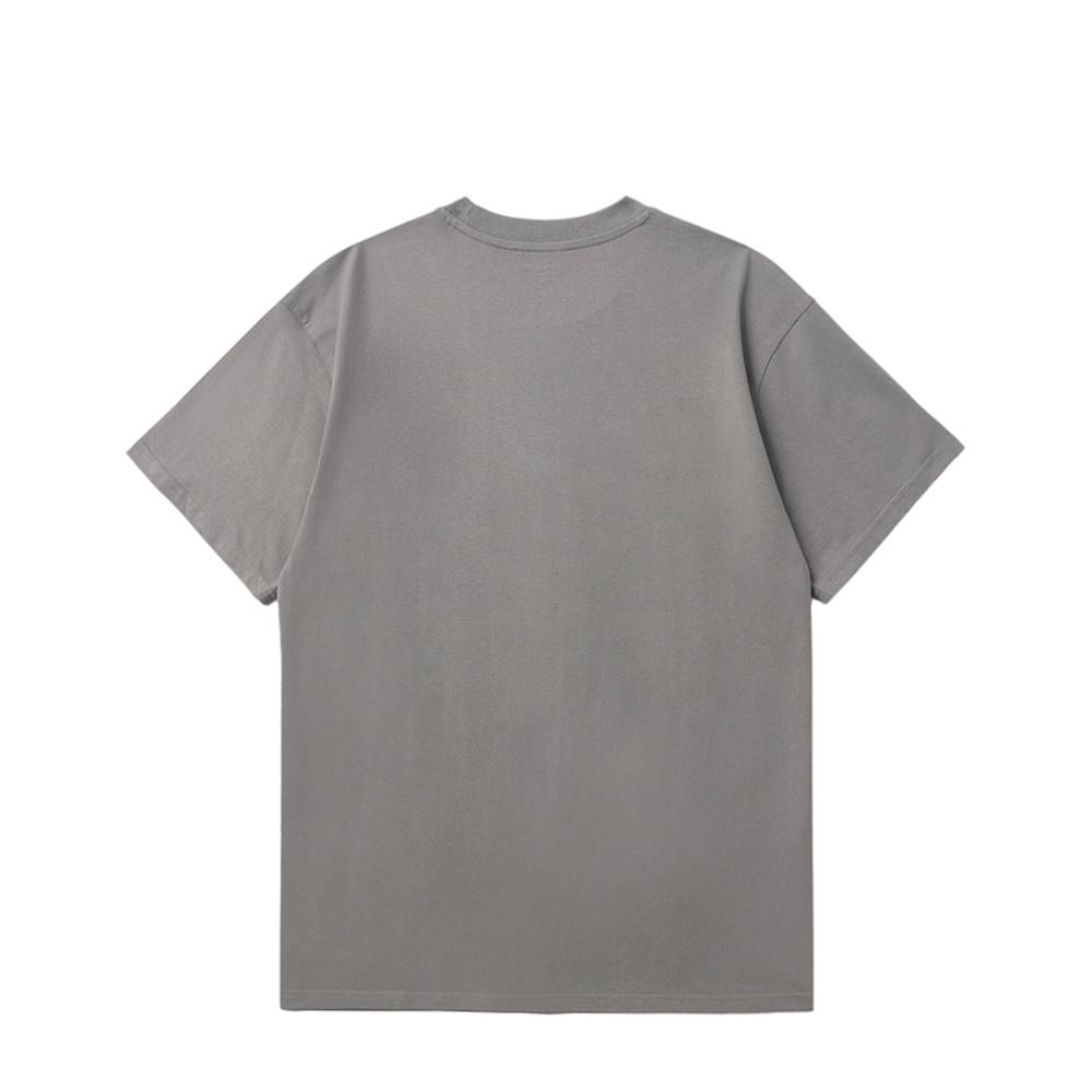 Carhartt WIP Однотонная футболка с вышивкой, круглый вырез, короткий рукав, мужские топы, цвет угольный, I029956-2LR-XX