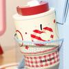 Stainless Steel Cartoon Insulated Cup 420ml Straw Thermal Flask Cute Travel Coffee Mug