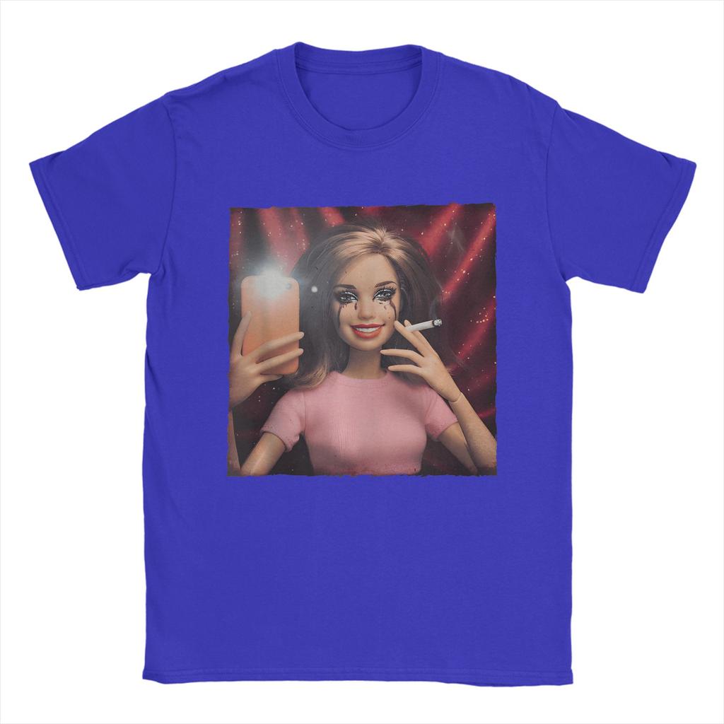 Unisex TShirt Disgusted Doll Face Meme Vintage Pure Cotton Tees Short Sleeve Sarcasm Funny Humor Unhinged Gen Z T Shirt Clothes