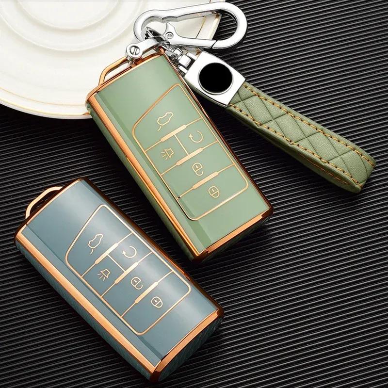 Car Soft New Fashion Remote Key Case Cover Shell Fob For GAC Trumpchi GS4 GM8 GA4 GS5 GS3 Legend GS8 GA3 GA6 SGS7 5 Buttons TPU