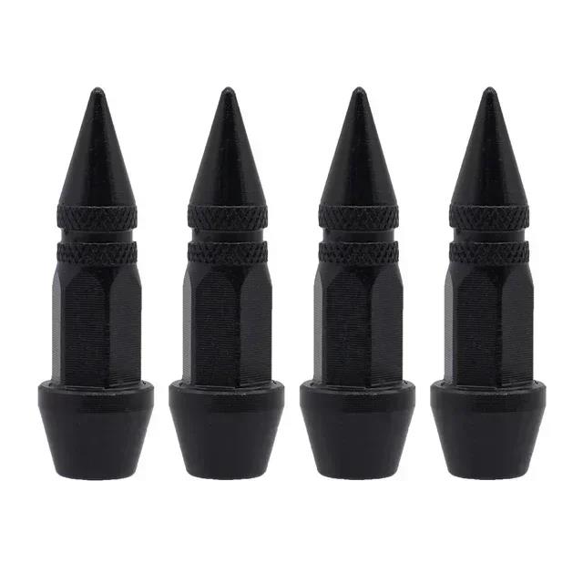 4pcs Car Tires Rim Valve Aluminum Car Wheel Tire Valve Caps Colorful Spiked Lug Nuts Wheel Air Valve Cover Automobile Parts Stem Caps1