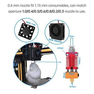 Полностью собранный комплект Hotend Ender-3, 24 В с силиконовой крышкой, термистор длиной 1,2 м, совместимый с