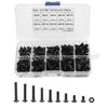 Hex Socket Button Head Bolts and Nut Kit, M3 X 5/6/8/10/12/14/16/18/20mm, Carbon Steel, High Strength Bolts, 300 Pieces, Black