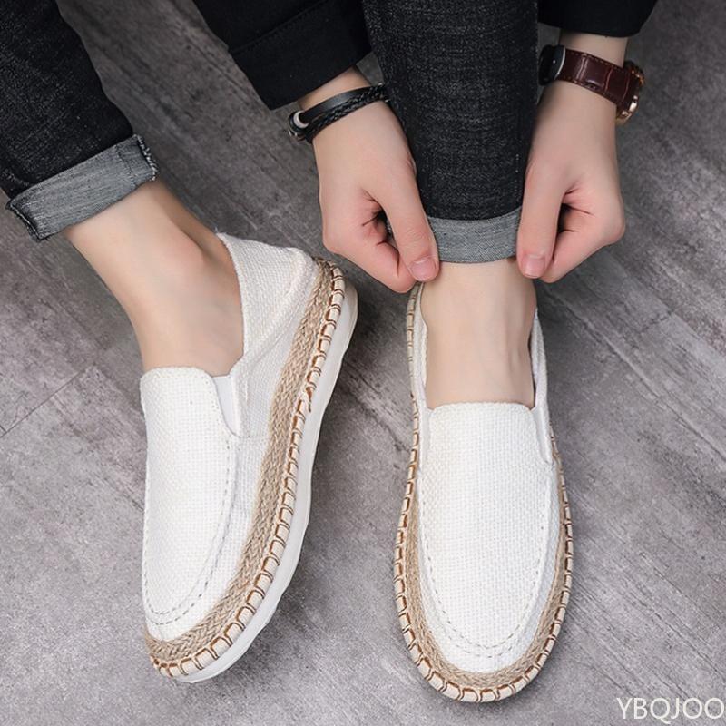 Fashion New Style Lazy Casual Cloth Shoes with One Foot Trendy Breathable Comfortable Fashionable In Summer Simple Men's Flat Shoes