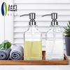 AEE2-Glass Soap Dispenser With Rust Proof Stainless Steel Pump Refillable Hand Soap Dispenser Bathroom Soap Dispenser