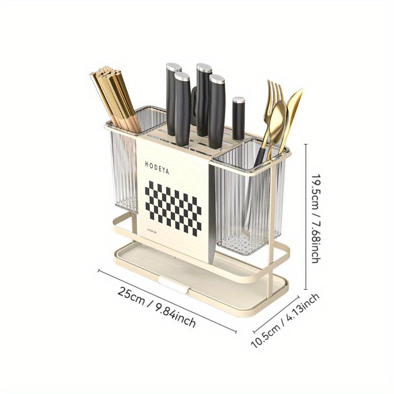 1 шт. Многофункциональная кухонная полка для хранения, где можно равномерно хранить палочки для еды, ножи, вилки и ложки