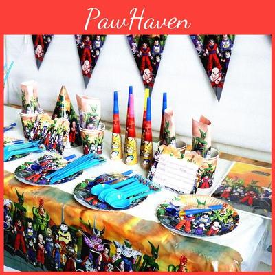 Тематическая вечеринка Dragon Ball Z Декор Принадлежности Посуда Украшения на день рождения Вечеринка