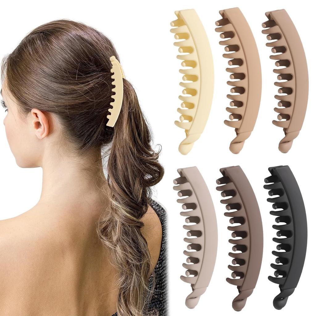 1/3/6Pcs Set of Large Banana Clips, With Ample Hair Output, Sturdy Ponytail Clip, High-End Twist Clip, Versatile for Daily Use
