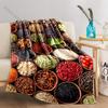 1PC Variety of spices collection  Print Adult Children Warm Blankets Home Travel Car Soft Comfortable Suitable for all seasons