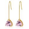 Direct supply stainless steel zircon water drop earrings women's light luxury high-end long vacuum-plated 18K earrings