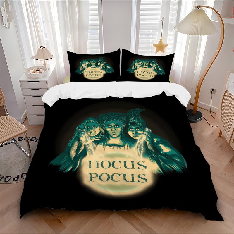 Hocus Pocus Spell Print 3Pcs Bedding Setduvet Cover With 2 Bedropillowcase Home Birthday Gift