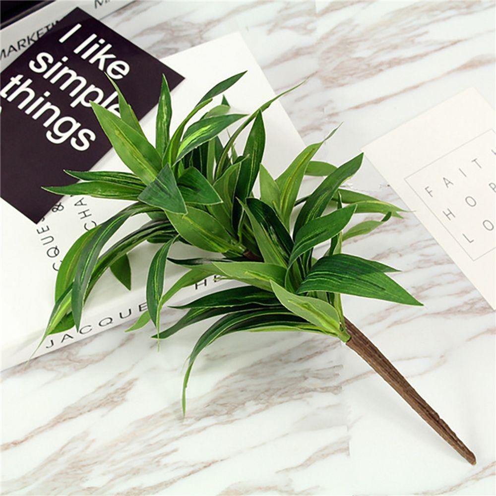 Green 3 Fork Palm Tree Bunch Christmas Flower Material Home Decor Artificial Plants Desktop Decorations Fake Plants