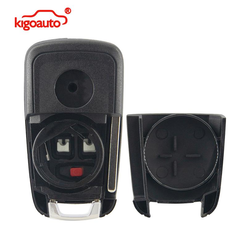 kigoauto Remote Key Case Shell 5 Button Flip Key Fob Replacement Case for Buick LaCrosse GL8 Chevrolet Volt 2010-2015