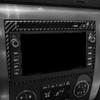 For Hummer H2 2008 2009 Real Carbon Fiber Stickers Radio Adjustment Control Panel Trim Cover Car Accessories Interior decorative