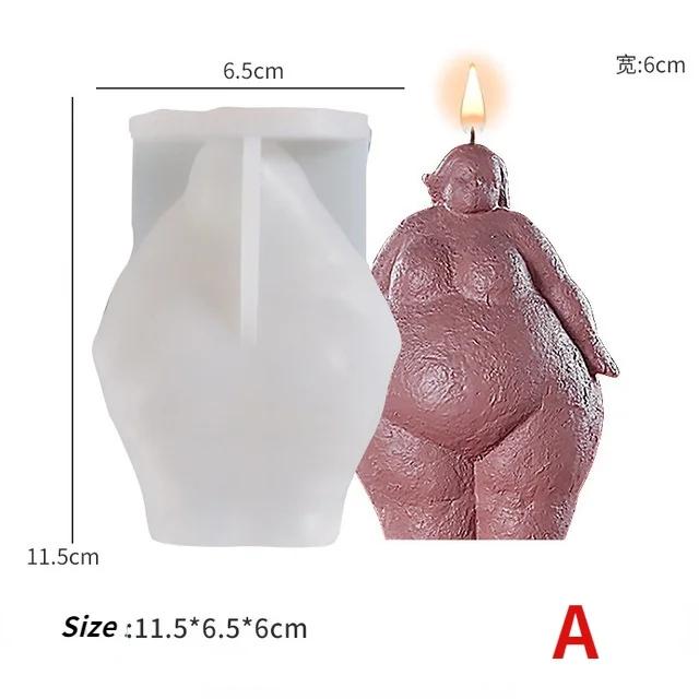 Новая скандинавская абстрактная силиконовая форма для свечи «сделай сам», толстая форма для женского жира, женская форма из смолы, украшение для дома, орнамент, гипсовая фигурка, форма