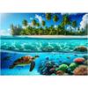Sutinban Sea Turtle 1000 Piece Puzzle for Adults, Cool Adult Puzzle 1000 Piece Wave Spirit Hawaii Oasis Jigsaw Puzzle Home Decor Happy Family Time
