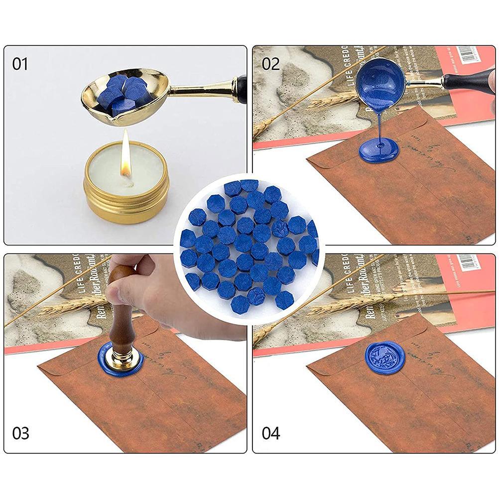 Sealing Stamps Sealing Wax Kit Wedding Invitation Decorative Wax Dipping Pot Set Stamping Plates Packaging Craft