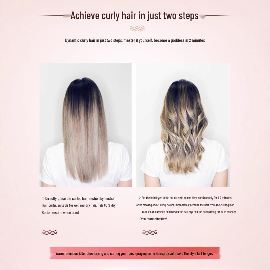 Магическая спиральная трубка для завивки волос - Универсальный электрический фен-стайлер