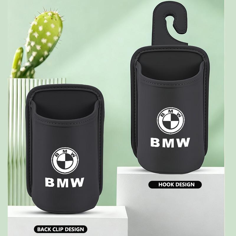 Leather Car Seat Cup Holder Hang Drink Storage Box Accessorie For BMW M 1 3 4 5 6 7 Series M3 M6 F01 F02E34 E36 E70 F10 X6 X1 DHRJX1