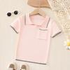 Boy's Knitted Icy Silk Short Sleeve Polo Shirt - Breathable Summer Kidswear