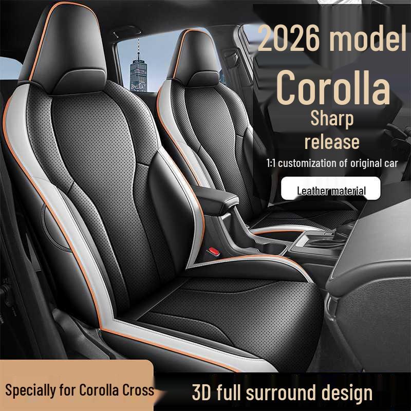 Всесезонные кожаные чехлы на сиденья для Toyota Corolla Cross 2026 года: Подушки для салона с полным покрытием