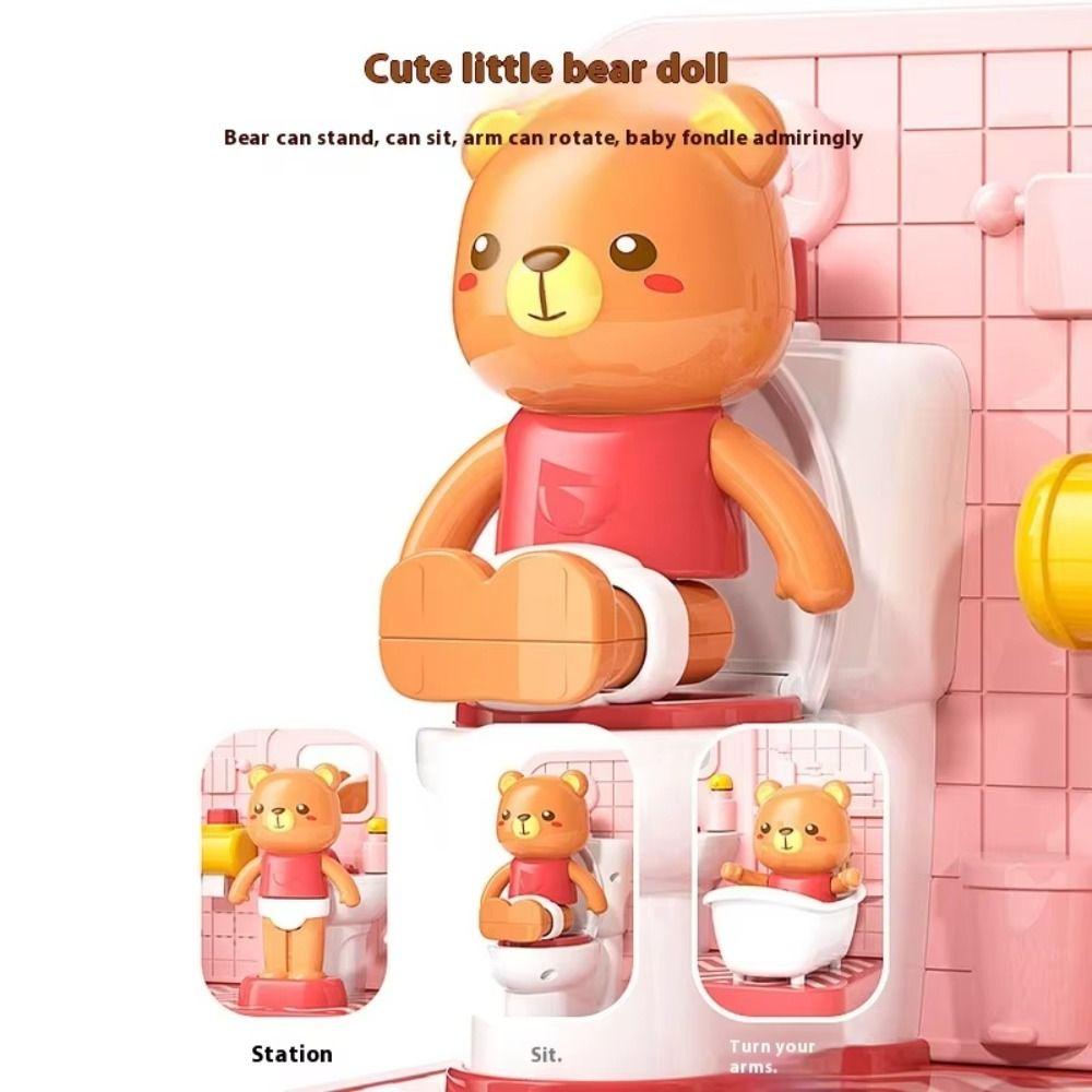Enlightenment Toy Funny Electronic Toilet Toy Restroom Puzzle Toy  Doll House Accessories