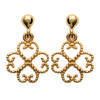 [J7815] - Gold Plated 'Clover' Earrings - 10x10 Mm