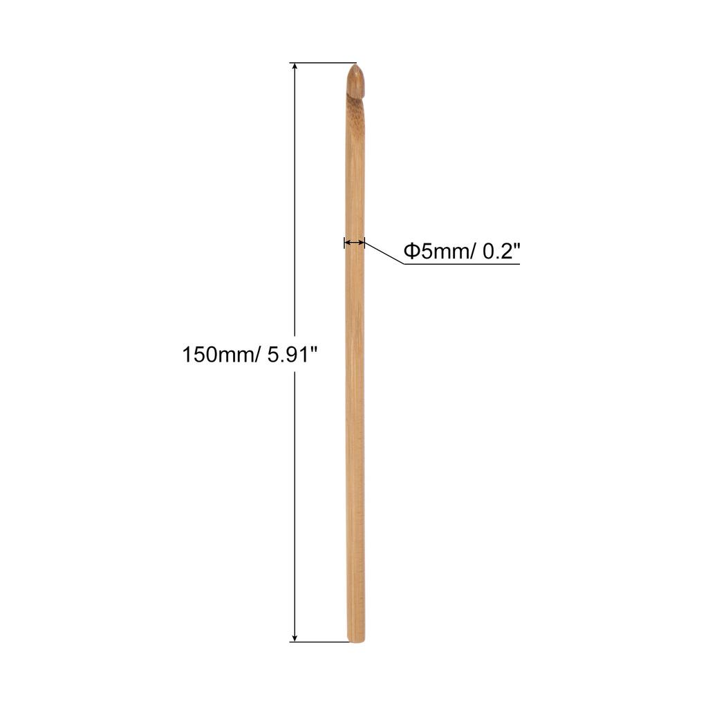 6 шт. Деревянные бамбуковые крючки для вязания 3 мм-10 мм Вязальные крючки для рукоделия из пряжи