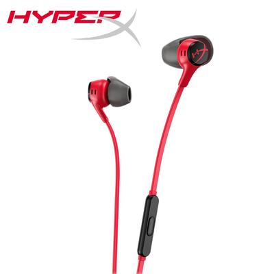HYPERX Игровые наушники Cloud Earbuds II с микрофоном, четырьмя насадками, твердым чехлом для переноски, вилкой 90°, вилкой 3,5 мм, для ПК, мобильных игр, Nintendo Switch