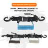 TPU Camera Anti-lost Rope Durable Spiral Spring Coil Underwater Anti-lost Rope Swivel Hook Wear-Resistant for Outdoor Activities