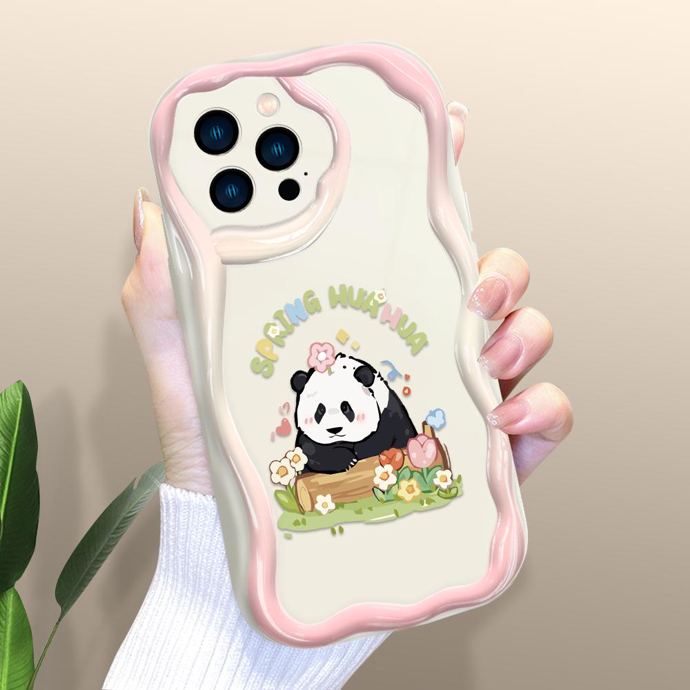 Мультяшный узор, кремовая текстура, мягкий силиконовый чехол с волнистыми краями, чехол для телефона IPhone Samsung Huawei Honor Xiaomi Redmi OPPO Realme Vivo Infinix