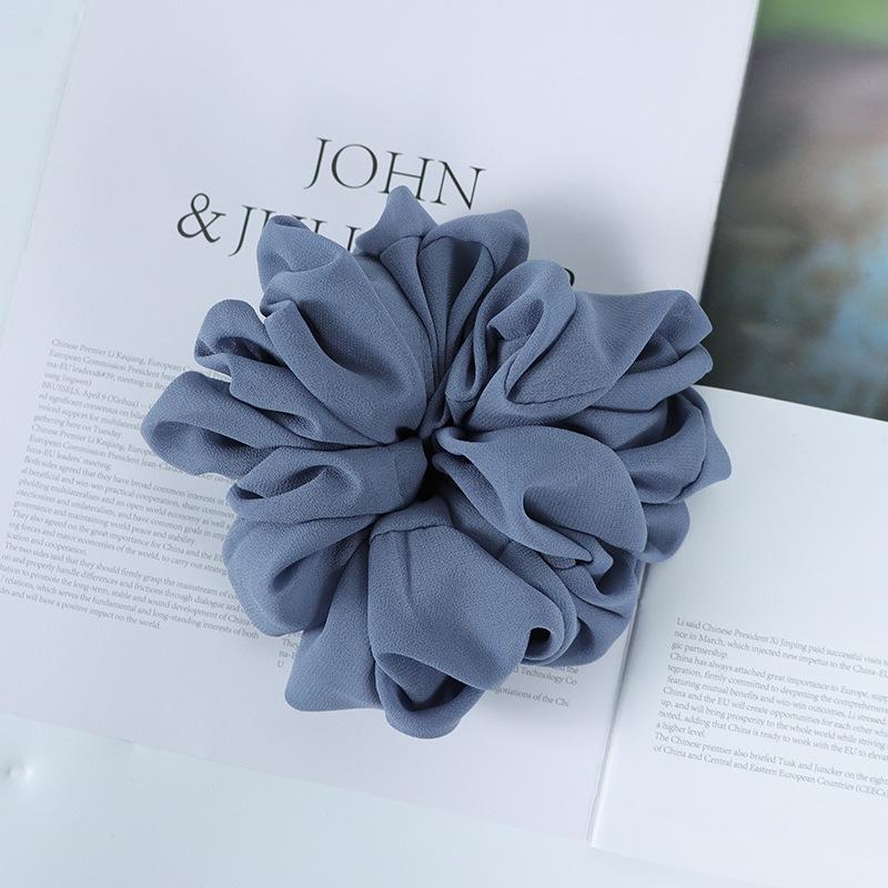 Эластичная повязка на голову из шифона с бусинами, однотонная, с кольцом для толстой кишки из Малайзии