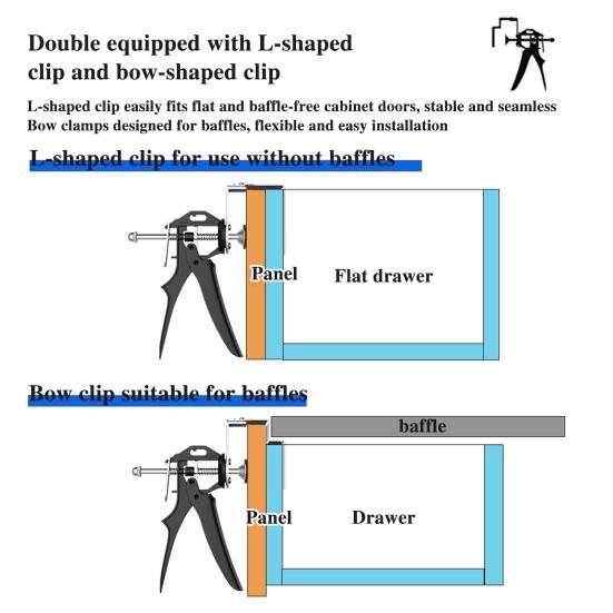 Монтажный зажим для передней панели ящика, зажим для фиксации ящика, нержавеющий, универсальный, простой в использовании, регулируемый, устойчивый, мебельный столярный зажим