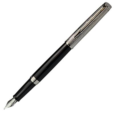Waterman Metropolitan Deluxe Black CT Fountain Fine Официально импортированная ручка, Перо, S2258162,