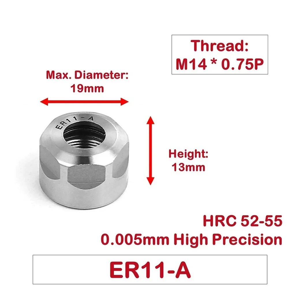Высокоточная зажимная гайка ER для цанги 20CrMoTi ER11 ER16 ER20 ER16 M ER32 UM Фрезерный патрон Колпачок Зажимная гайка ER