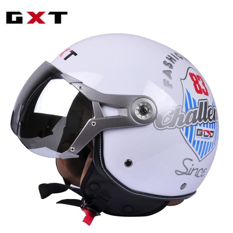 GXT Open Face Motorcycle Helmet Retro Style Men Women All Season Use