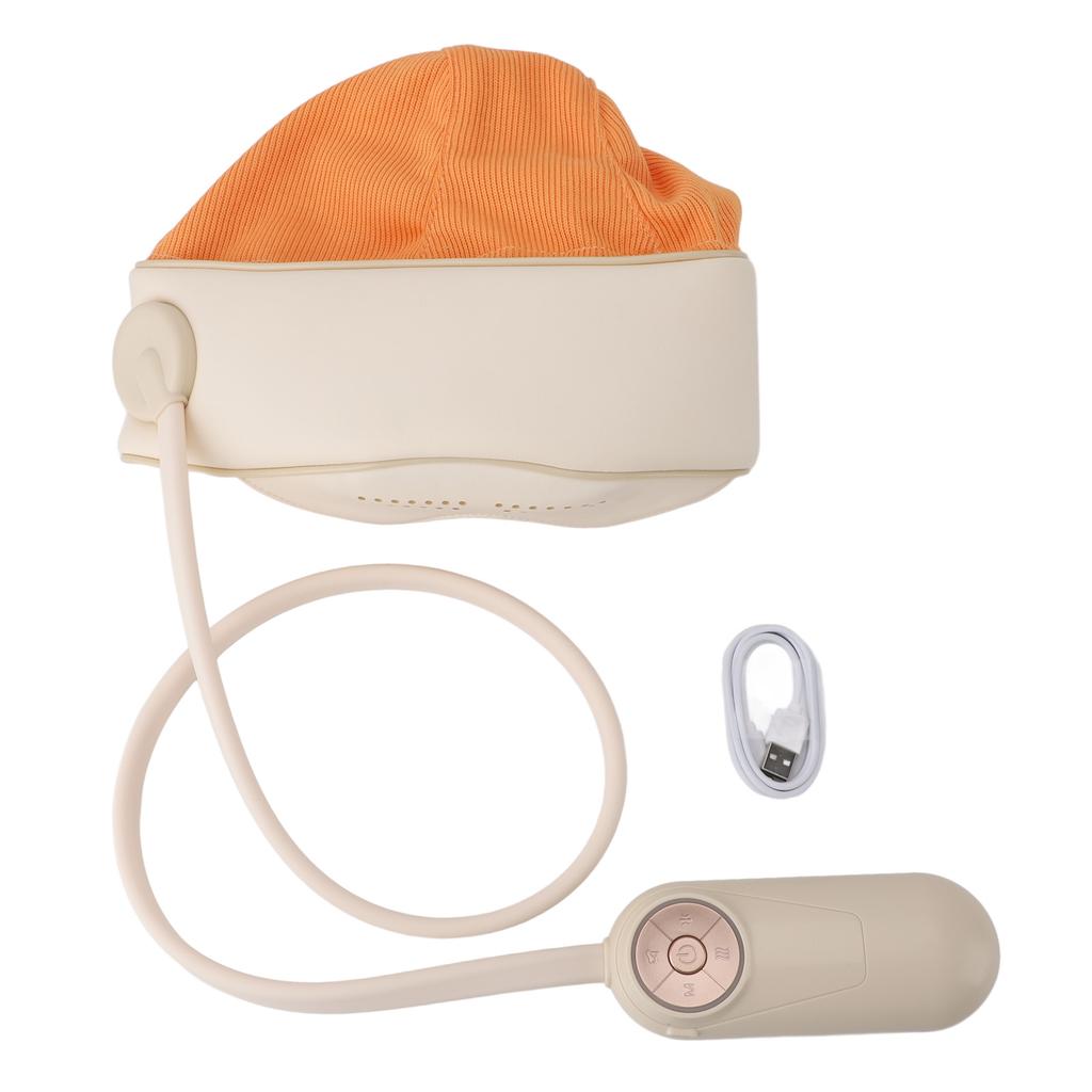 Electric Head Massager 3 Hot Compress Levels Scalp Massager Portable Eye Massager with Knead for Relaxing Sleep