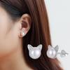Fashion Earings Style Personality Jewelry Silver Color Small Pearl Cat Stud Earrings For Women Girls Summer Daisy Flower Earring Pendientes