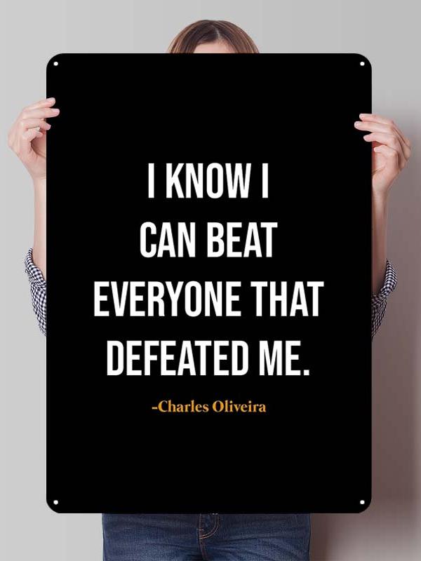 Металлические таблички с изображением боксера Чарльза Оливейры для украшения игровой комнаты, изготовленные на заказ, жестяные таблички с боксерским постером для декора стен, винтажные металлические таблички.