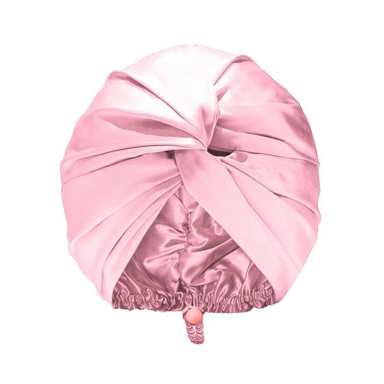 Шапочка для ухода за волосами Двухслойная из искусственного шелка Шапочка для сна Регулируемая сзади Пряжка Шапка-тюрбан Однотонный Домашний головной убор